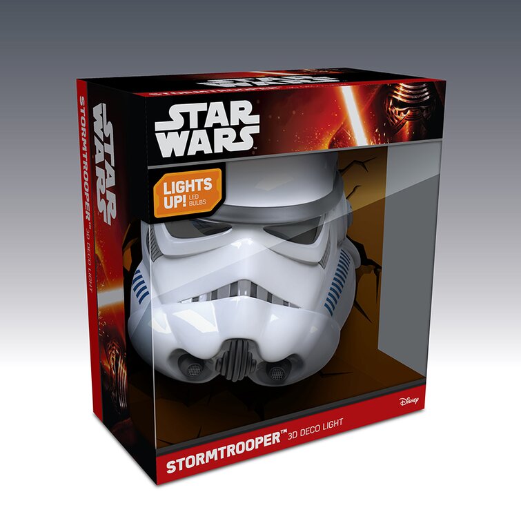 Stormtropper Helmet 3D Wall Light Star Wars Henchman 3DFX Deco Lamp Crack Effect
