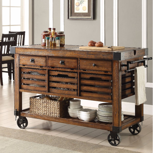 Belfield Wood Metal Kitchen Cart Belfield Wood Metal Kitchen Cart