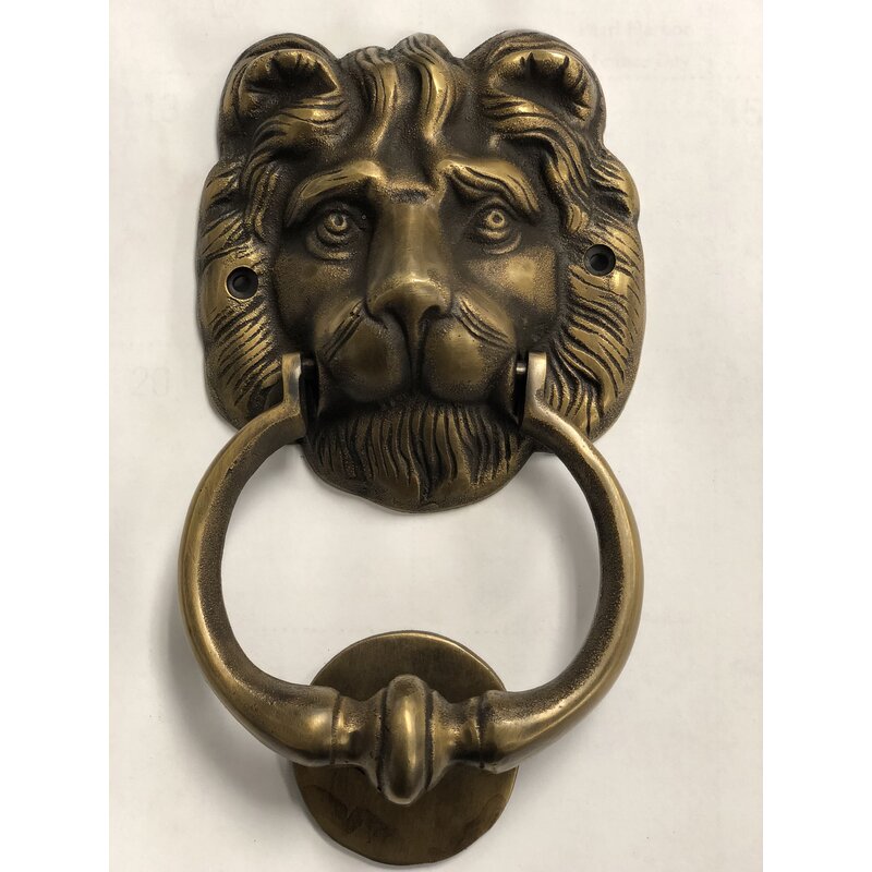 D Art Collection Brasso Lion Head Door Knocker Wayfair