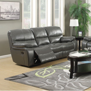 Dark Grey Leather Sofa Wayfair Ca Dark Grey Leather Sofa