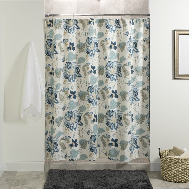 Winston Porter Leeman Floral Single Shower Curtain | Wayfair