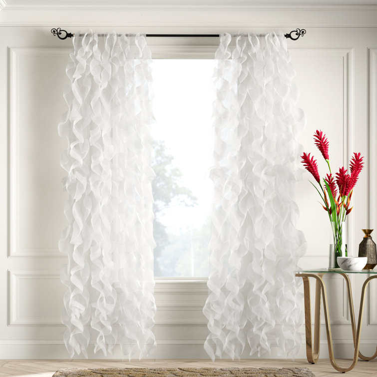 House Of Hampton Fulda Semi Sheer Rod Pocket Single Curtain Panel Reviews Wayfair Fulda Semi Sheer Rod Pocket Single