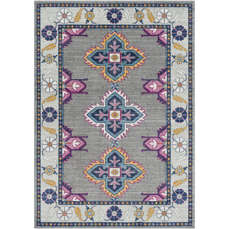 Bungalow Rose Arteaga Persian Inspired Dark Blue Teal Area Rug Reviews Wayfair