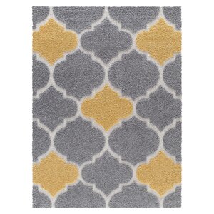 Artz Rectangle Gray/Yellow Area Rug