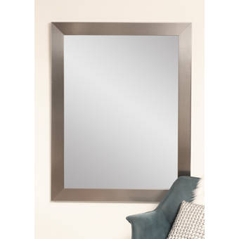 East Urban Home Marbled Geode 2 Leaves Coastal Frameless Wall Mirror