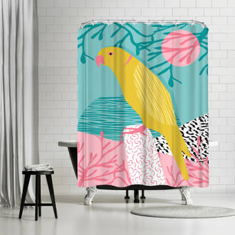 Bay Isle Home Afton On Aqua Single Shower Curtain Wayfair