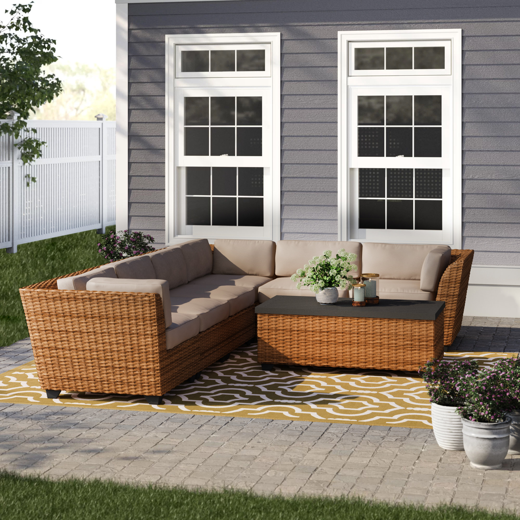 Sol 72 Outdoor™ Waterbury HighDensity Polyethylene (HDPE) Wicker 6