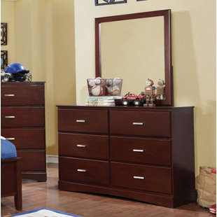 Go to store & view more images Segars 6 Drawer Double Dresser with Mirror by Harriet Bee