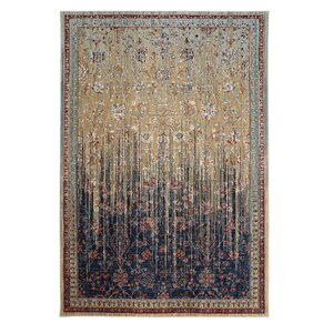 Elenora Gold/Aquamarine Area Rug