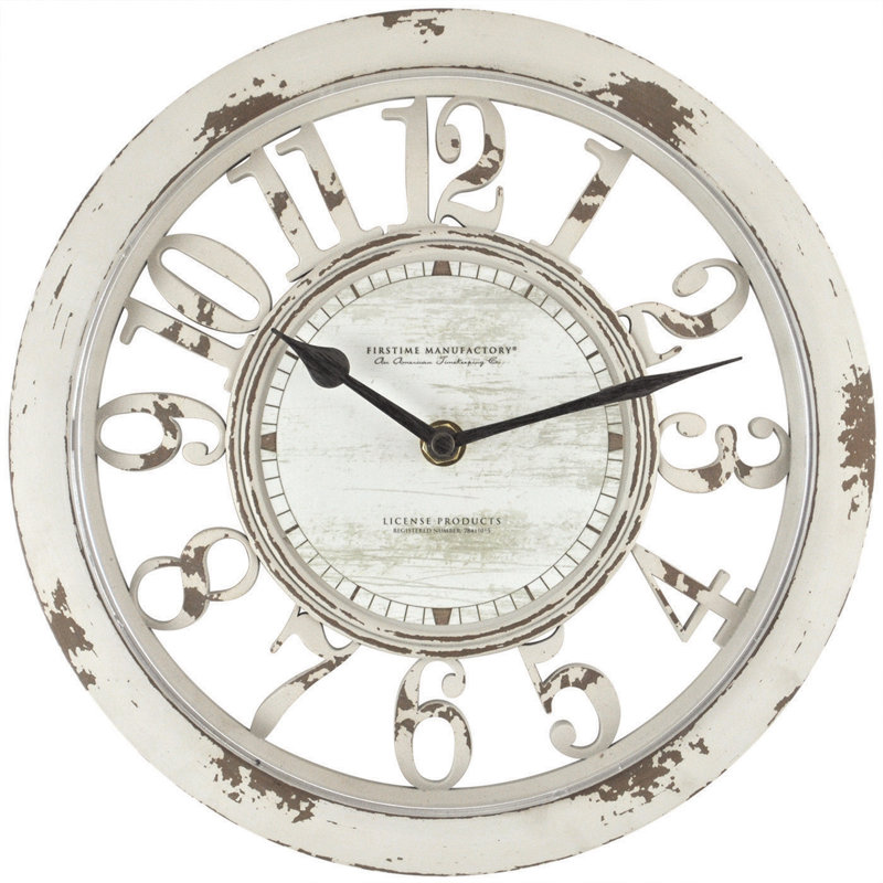 Metal Wall Clock lark manor round antique contour 10" wall clock & reviews | wayfair Metal Wall Clock lark manor round antique contour 10" wall clock & reviews | wayfair