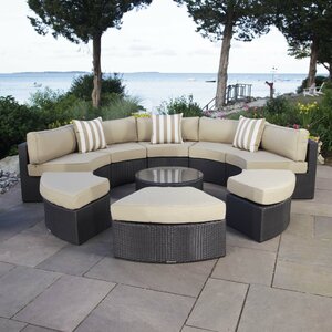 Santorini 9 Piece Seating Group with Cushions