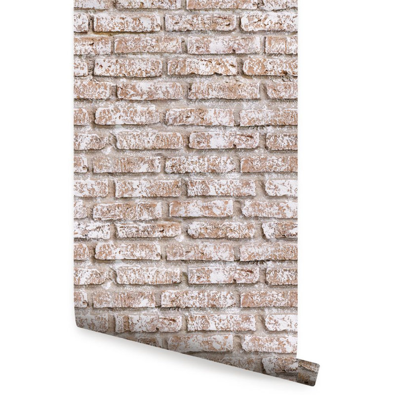 Wrought Studio Mckey Vintage Brick 4 L X 24 W Paintable Peel And