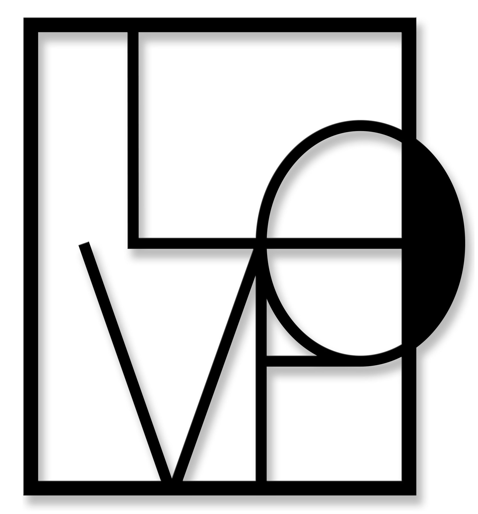 Love Squared Modern Metal Wall Decor Love Squared Modern Metal Wall Decor