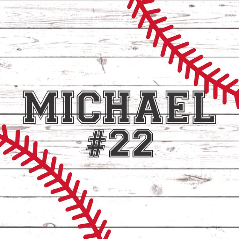 Isabelle Max Rhe Baseball Sign Personalized Name Wall Decor