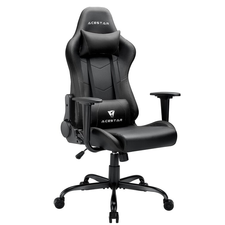 Vitesse Acestar Racing Style Gaming Chair 300lbs Comfortable Pc Gaming Office Chairs Adjustable Swivel Gamer Chair For Adults High Back Executive Leather Game Chair With Headrest And Lumbar Support Wayfair