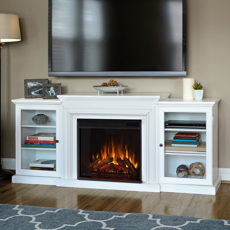 Built-In Fireplace TV Stand, Cabinet Around Fireplace
