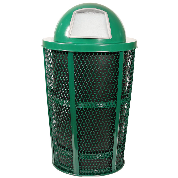 Witt Expanded Basket Receptacle Metal 48 Gallon Trash Can Reviews Expanded Basket Receptacle Metal 48 Gallon Trash Can