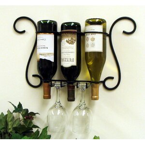 Birmingham 3 Bottle Wall Mounted Wine Rack