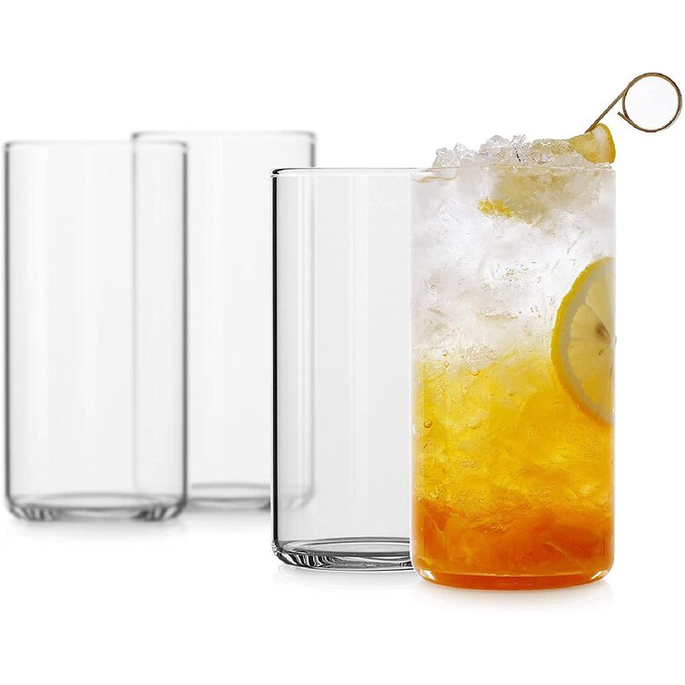 Dishwasher /& Microwave Safe Restaurants and Parties Glass Set Drinking Tumblers Juice Beverage Highball Glasses Cocktail Barware Glass Perfect for Home 6 Pcs
