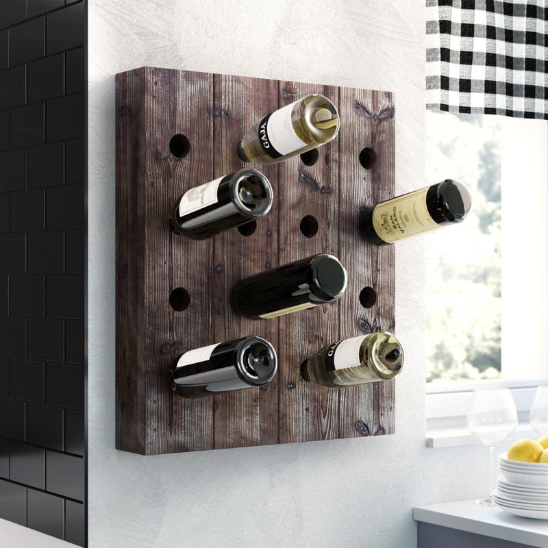 Laurel Foundry Modern Farmhouse Lavern 16 Bottle Wall Mounted Wine