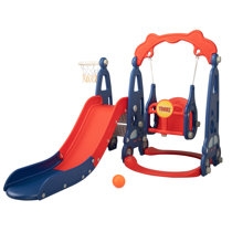 Details about   4 in1 Kids Slide Swing Set Sturdy Toddler Slipping Slide Prefect Gift for Child 