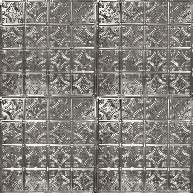 24" x 24" Metal Wall Paneling in Stainless Steel