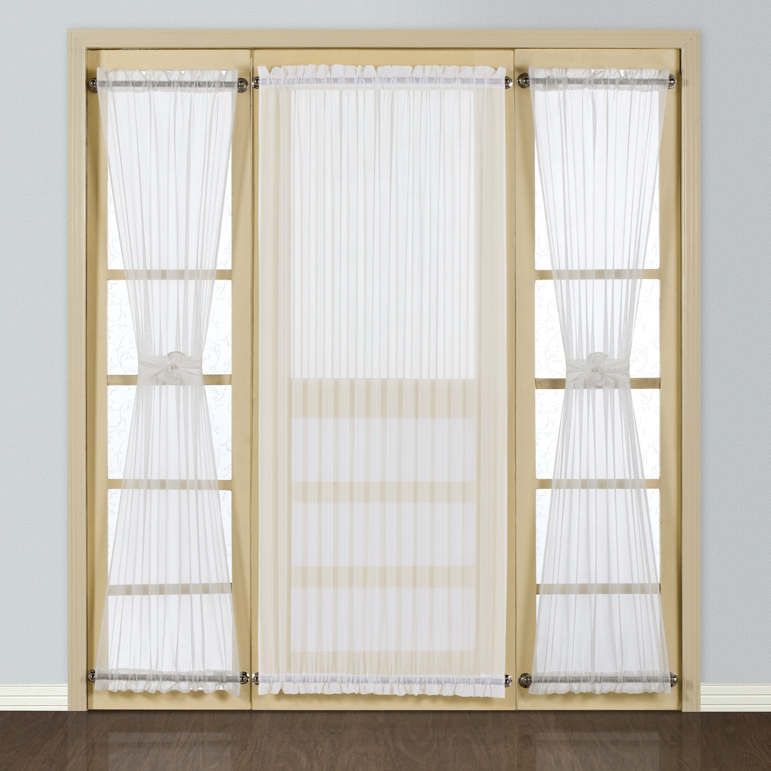 August Grove Giselle Full Door Solid Semi Sheer Rod Pocket French