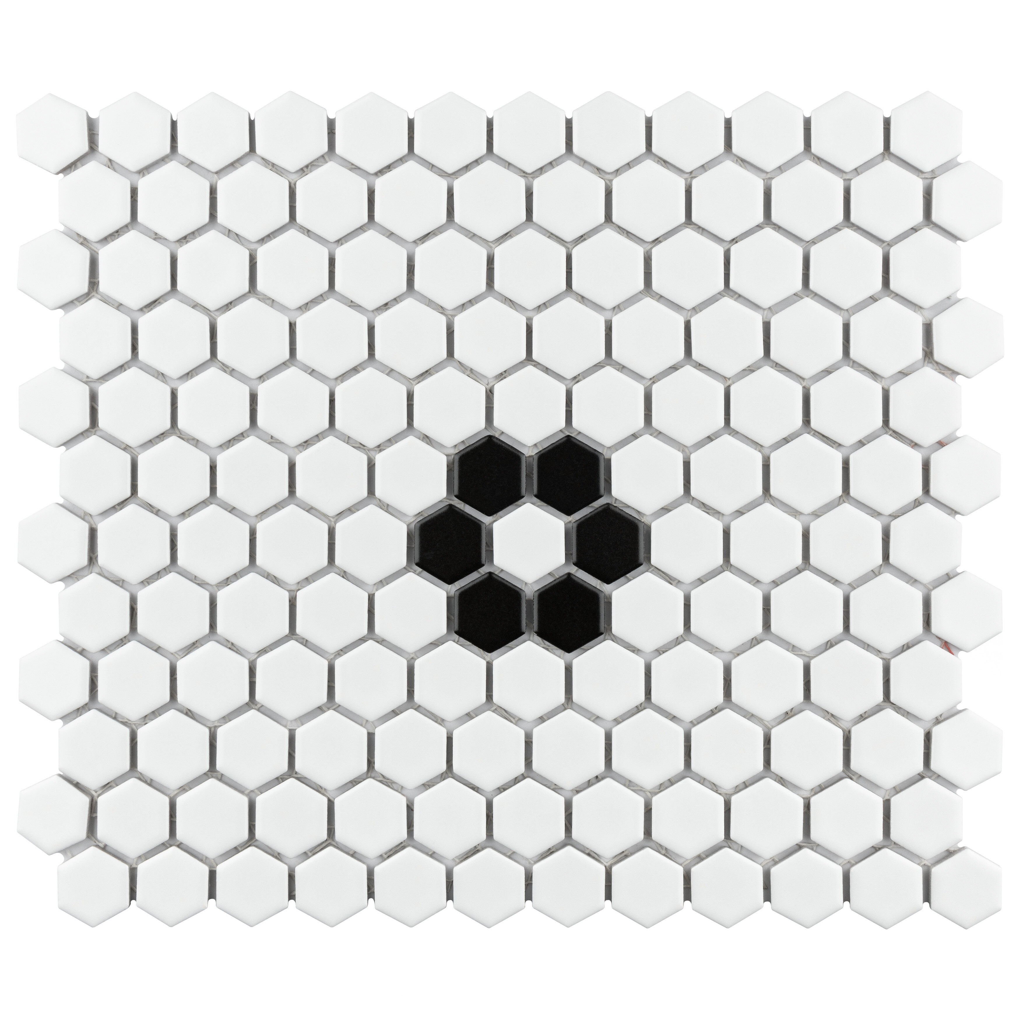 Elitetile Metro Hex 1 X 1 Porcelain Honeycomb Mosaic Wall