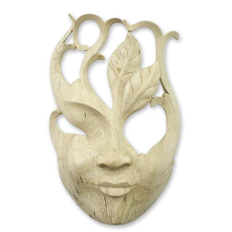 World Menagerie Floral Surrealism Wood Mask | Wayfair