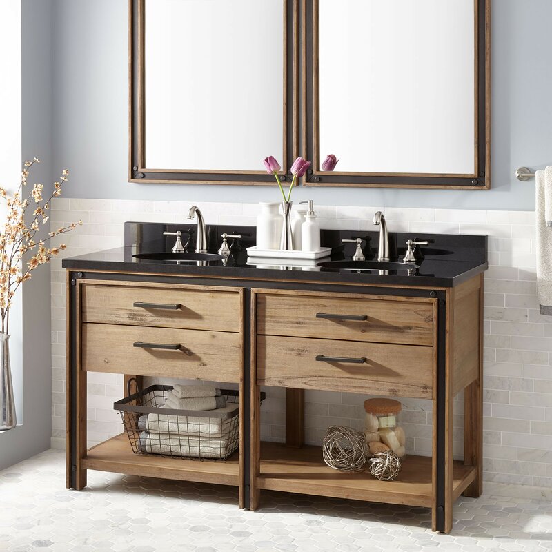 Signature Hardware Celebration 61 Double Bathroom Vanity Set Wayfair