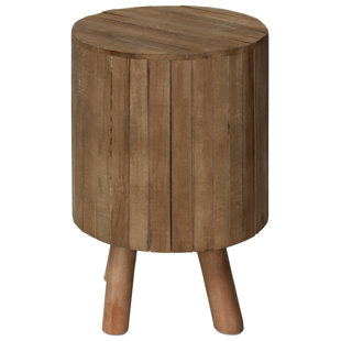Go to store & view more images Peabody Round Drum Wood End Table by Union Rustic