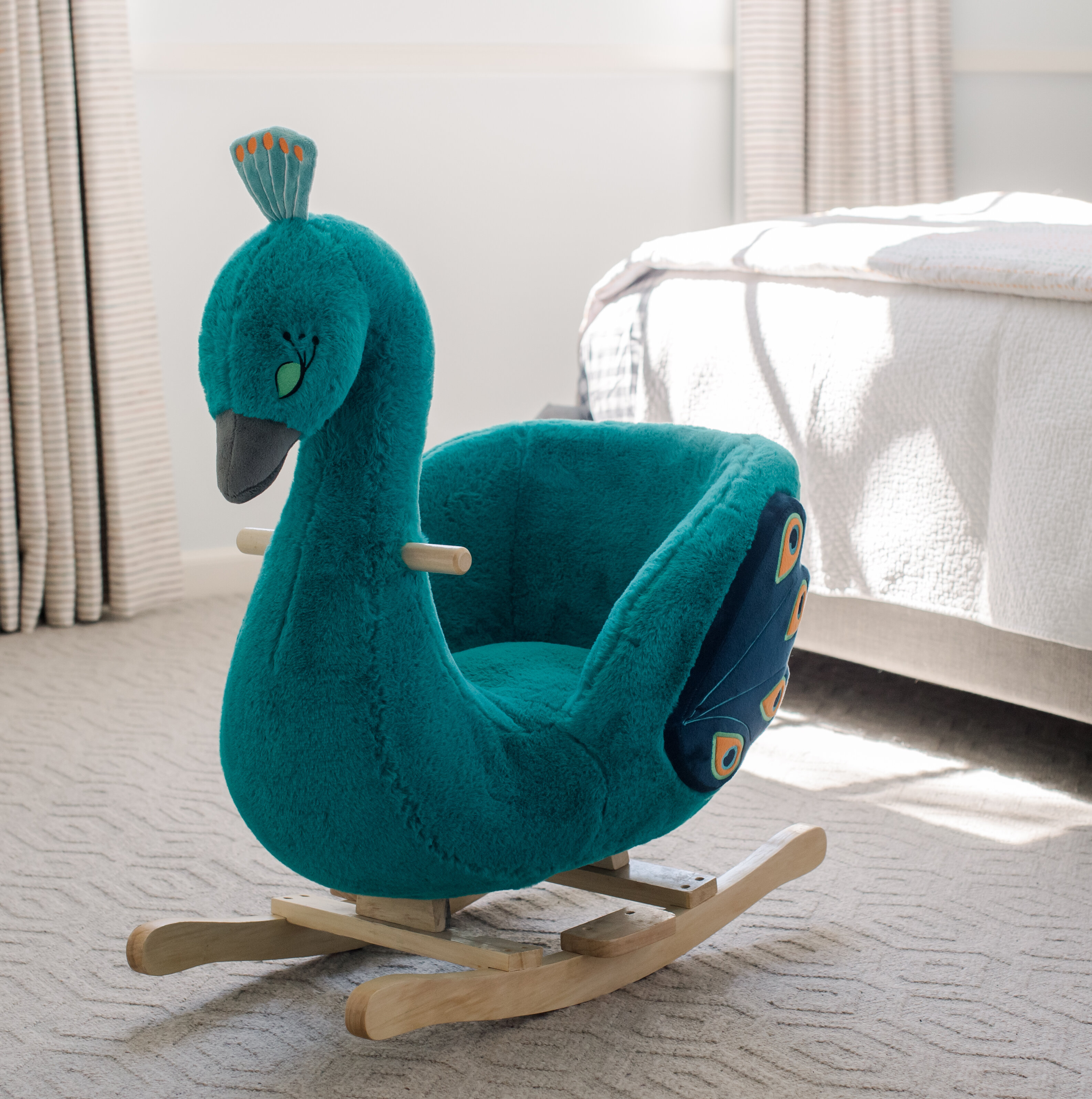 peacock rocking chair