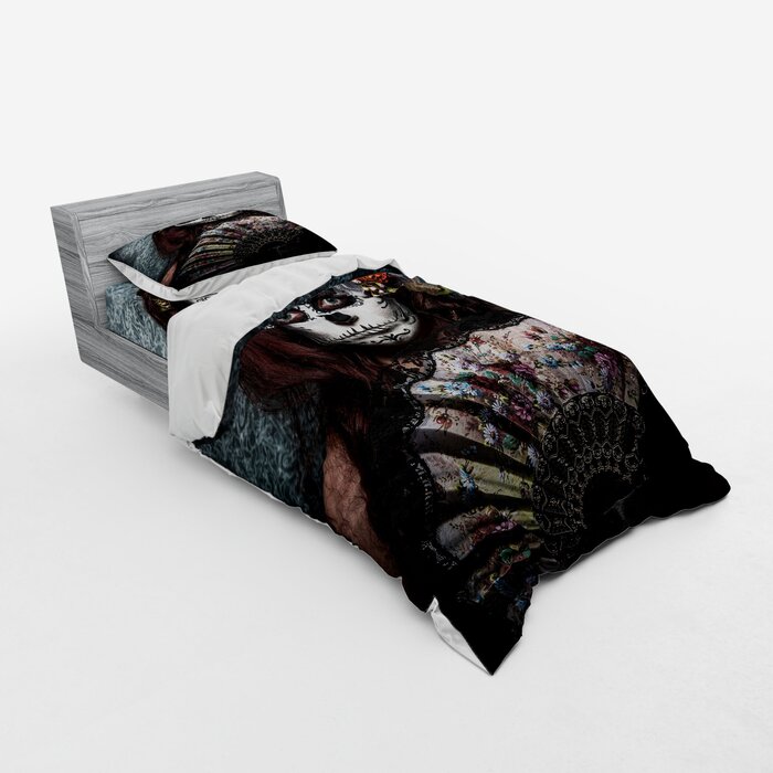 Duvet Covers 4 Piece Day Of The Dead Duvet Cover Set Full Size