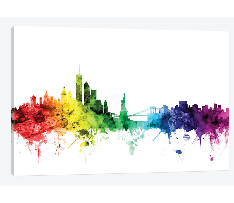 East Urban Home Rainbow Skyline Series New York City New York