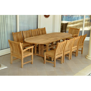 Go to store & view more images Sahara 11 Piece Teak Dining Set by Anderson Teak