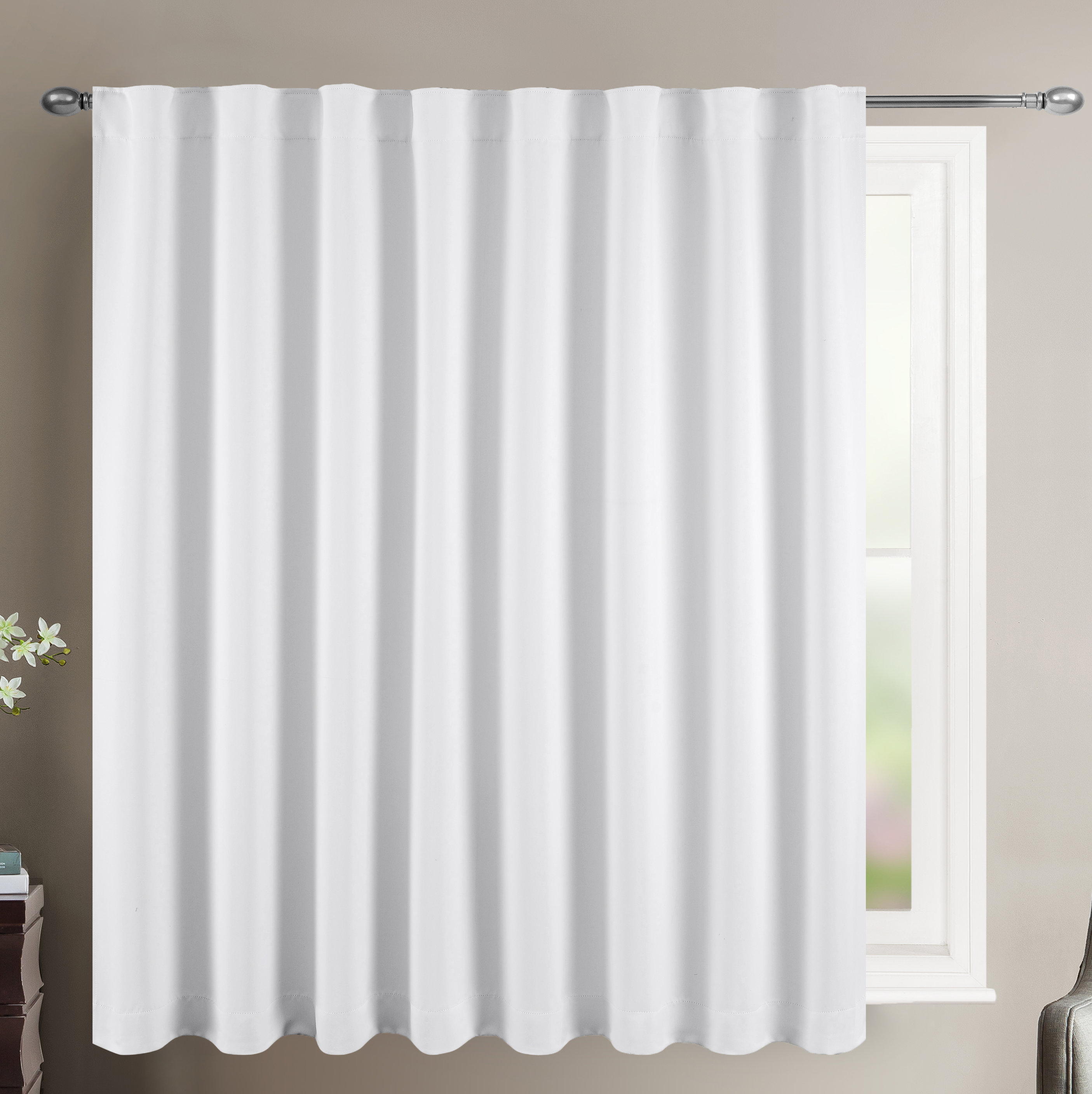Charlton Home Sheila Solid Blackout Thermal Rod Pocket Single