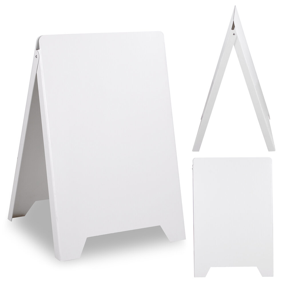 Portable Foldable A-Frame Double-Sided PVC Sign Board Stand Sidewalk 19" x 32" 