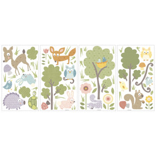 woodland creature wall decals