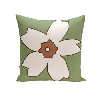 Ebern Designs Moroni Cotton Indoor Outdoor Floral Pillow Wayfair