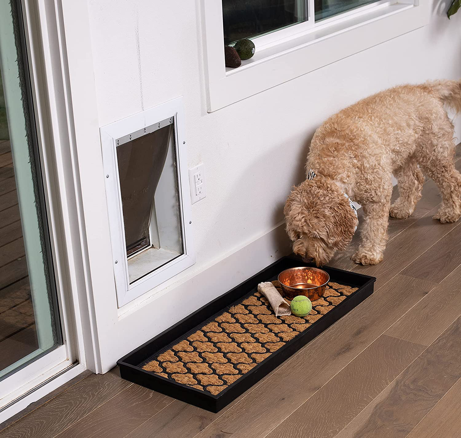 Birdrock Home Rubber Boot Tray With Coir Insert 34 Inch Decorative