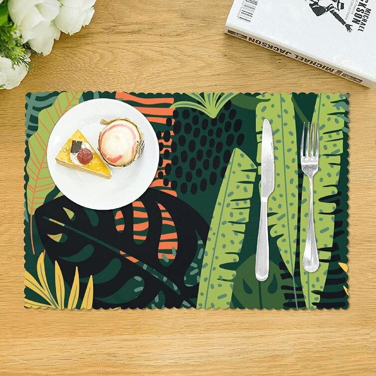 Tropical Leaf Placemats Set of 4