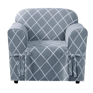 Lattice Box Cushion Armchair Slipcover