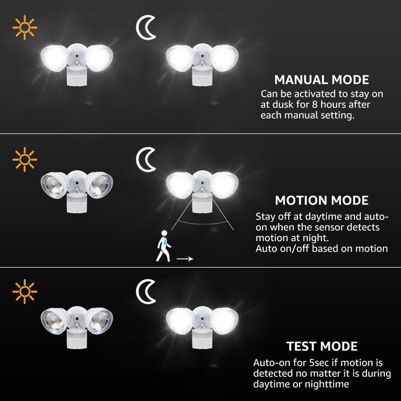 Solar Lights Outdoor,Deck lights,7 Colors Changing Waterproof LED Wall Light with Dual Motion Sensor 180/° Wide Angle 5 Modes Security Night Lamp for Driveway Front Door Garden Patio Deck Yard Lighting ArHehuang
