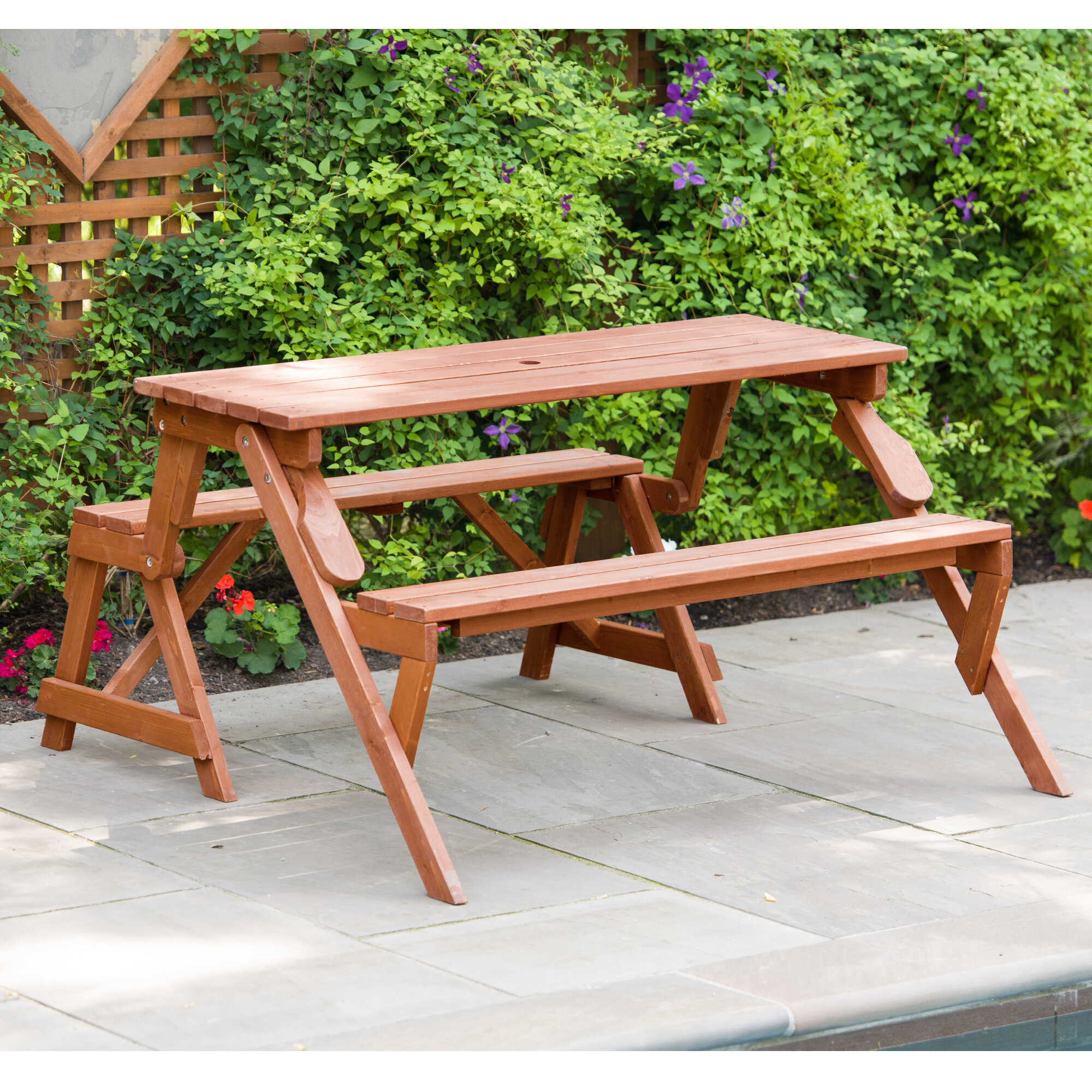 Andres Solid Wood Picnic Table