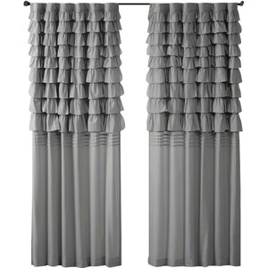 Eladia Solid Semi-Sheer Rod Pocket Single Curtain Panel