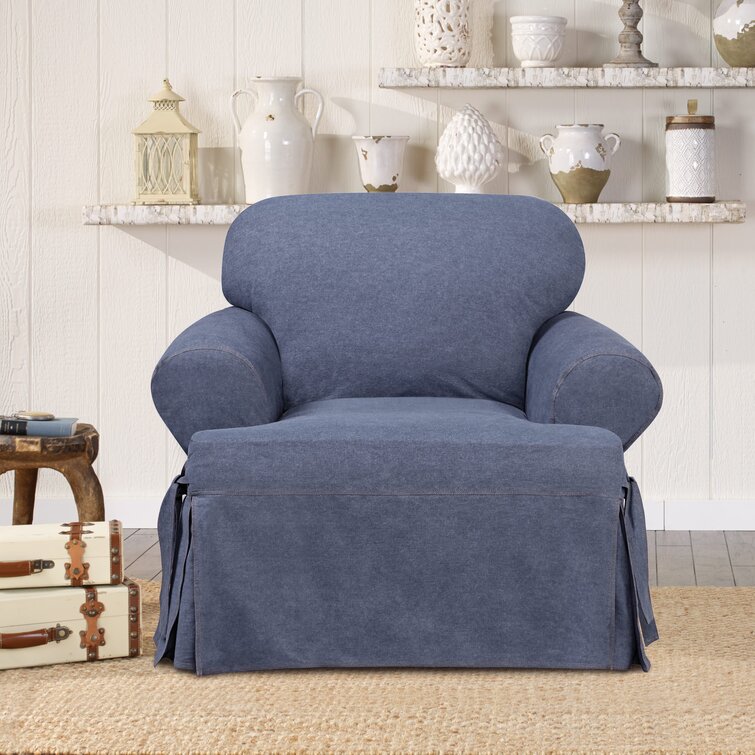 Sure Fit Authentic T-Cushion Armchair Slipcover & Reviews | Wayfair