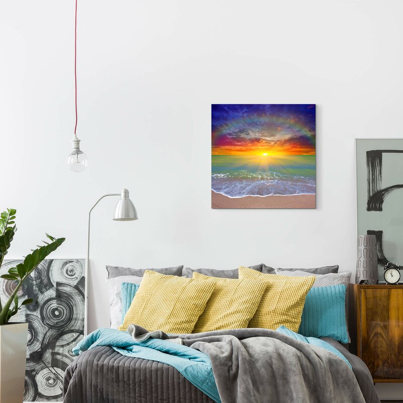 35+ East urban home bilder , East Urban Home Leinwandbild Sonnenaufgang mit Regenbogen Wayfair.de