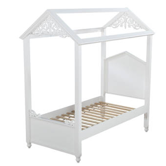 One Allium Way Daughtery Full Double Solid Wood Canopy Platform Bed Wayfair