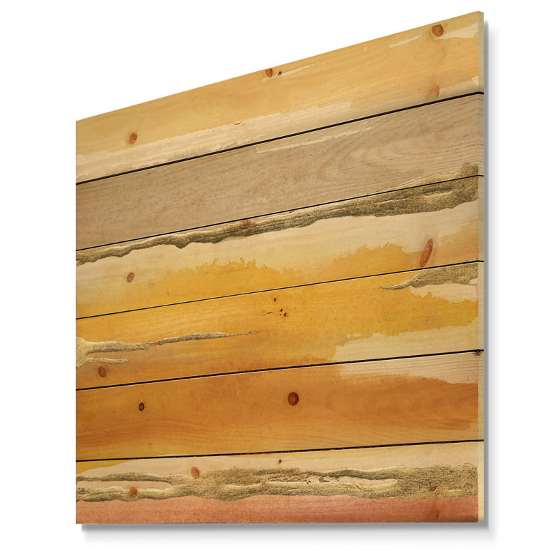 East Urban Home Modern And Contemporary Gilded Amber Ii Print On Wood Wayfair