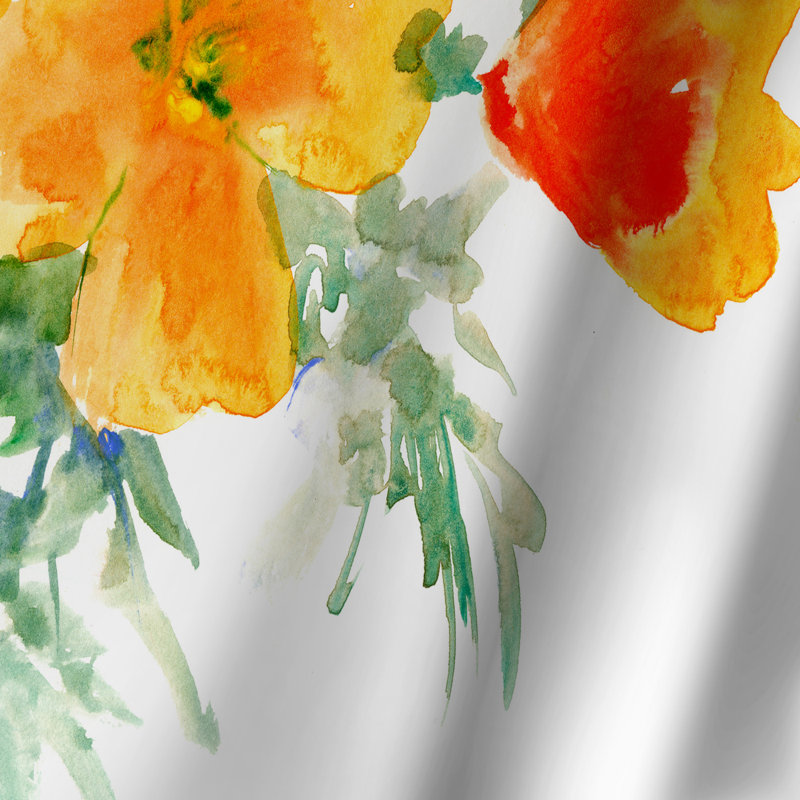 East Urban Home Suren Nersisyan California Poppies Single Shower
